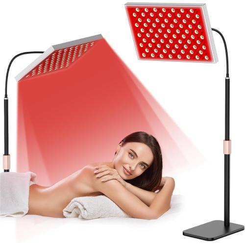Red Light Therapy for Body, Infrared Light Therapy Panel with Stand, Red Light Therapy Lamp, 660nm Deed Red Light and 850nm Near Infrared LED Red Light Therapy Device at Home for Face and Body