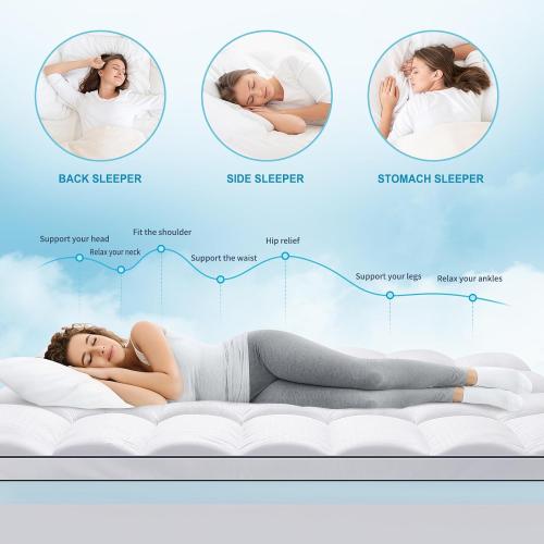 Size King Color white  King Size Dual Layer 4 Inch Memory Foam Mattress Topper, 2 Inch Gel Memory Foam and 2 Inch Cooling Pillow Top Mattress Pad Cover for Back Pain, Medium Support