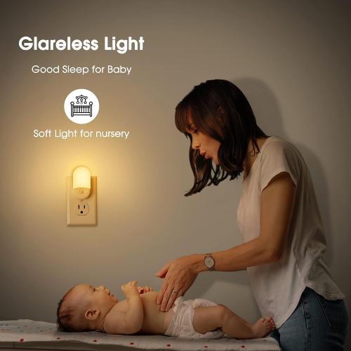 L LOHAS LED Night Lights Plug into Wall, [2 Pack] LED Dimmable Night Light