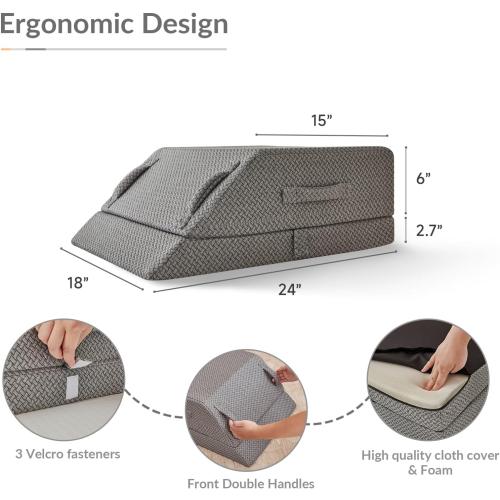 Leg Elevation Wedge Pillow for Sleeping, Adjustable Both Leg Pillow, Sciatica Back Knee Hip Ankles Pain Relief, Leg Pillows for Blood Circulation, for Sleeping, Injury, Rest,Reading,Surgery