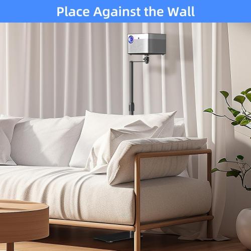 suptek Projector Stand Against Wall Hidden Stand, 360°Swivel, Height Adjustable, Mini Projector Mount Bracket, Compatible with Home Office Video Vlog DVR Camera, PR001FP