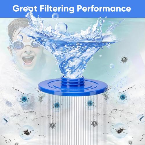 6CH-960 Spa Filter Compatible J-300, J400, Unicel 6CH-960, Filbur FC-2800, 6540-476, 6540-383, Pool replacement Cartridge Hot Tub Pool Replacement Cartridge with Closed Handle 2 Pack 6.65x16.93