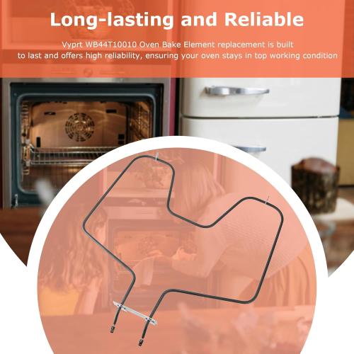Replacement GE Oven Bottom Heating Element WB44T10010 - Compatible with GE Spectra Oven Element, 2585W, 240V, Fast Heating & Easy Installation