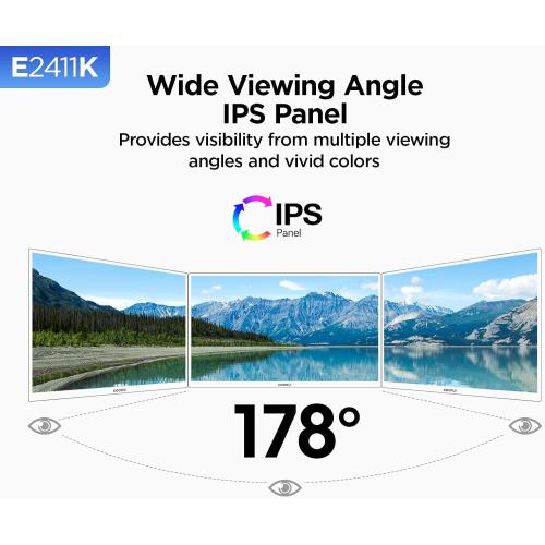 KOORUI 24 Inch Computer Office Monitor Full HD 1080P 144Hz PC Gaming Screen, Ultra-Slim IPS Display with Adpitive Sync, 99% SRGB, VESA 100x100mm, Eye Care, Black, E2411K