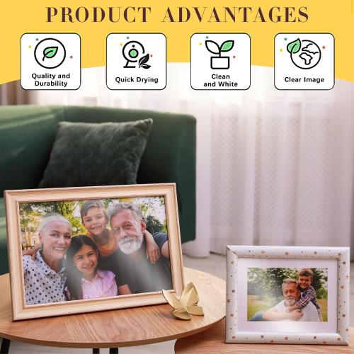 5x7 White Fainne 400 Sheets Photo Paper 5x7 in Glossy Double Sided 54lbs 9.5mil 200gsm Photo Paper Glossy Card Stock for Inkjet Printing Printer Making Pictures Calendar Greeting Card Printing