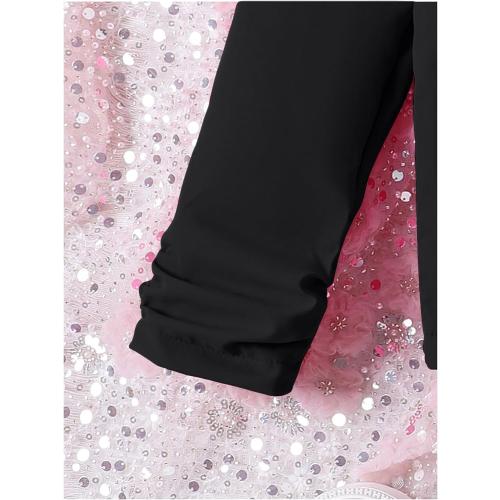 Milumia Girl's 2 Piece Outfits Button Open Front Long Sleeve Blazer and Pants Fall Suit Set Black***