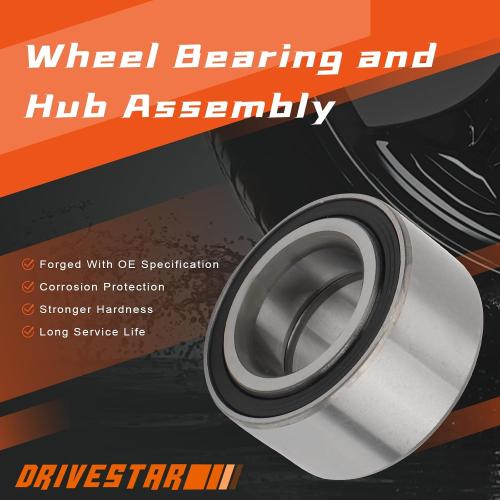 [FWD] DRIVESTAR 510110 Front Wheel Bearing Left and Right Compatible with Ford C-Max 03-18 /Escape 13-19 /Focus 12-18, Transit Connect 14-2023, Lincoln MKC 15-19,w/ABS