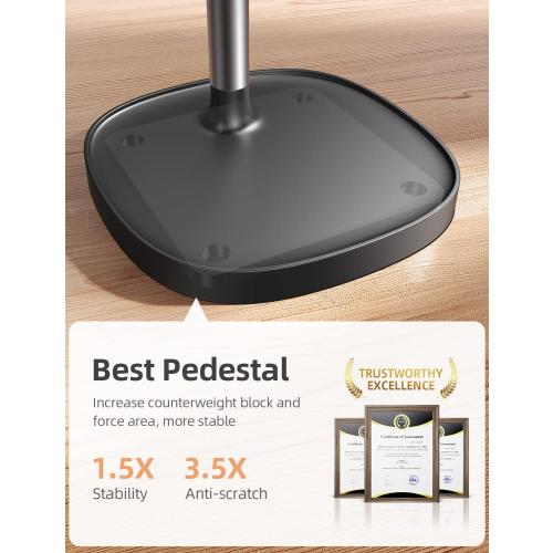 LISEN Cell Phone Stand Phone Holder for Desk Office Decor, Office Desk Accessories Women PC Gaming Essentials iPhone Stand Gadgets Men Gift for Father Fit OtterBox Case Switch iPad Air Tablet 4-10 in