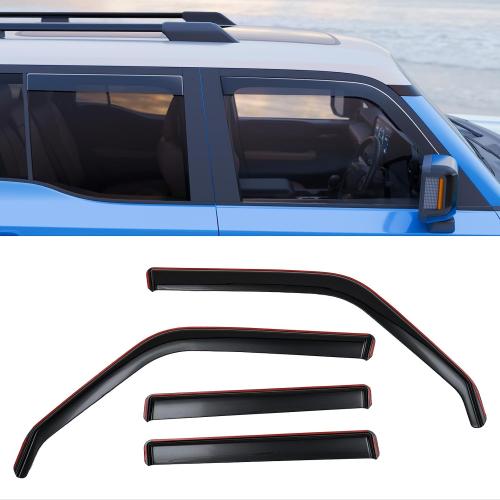 Visor Rain Guards Compatible with 2024 2025 2026 Toyota Land Cruiser Prado J250 LC250 Front and Rear in-Channel Window Visors Wind Deflectors Weather Shield for Prado 4PCS Accessories