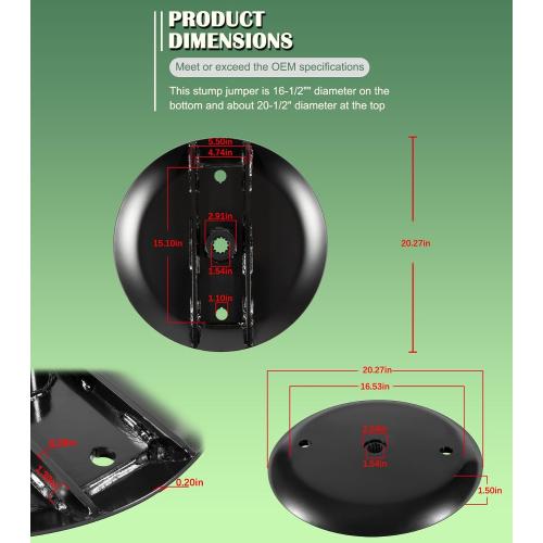 2088028 Upgrade Heavy Duty Reinforced Stump Jumper Perfect for 4', 5' and 6' Cut Rotary Mowers with 40 HP Gearboxes, Black