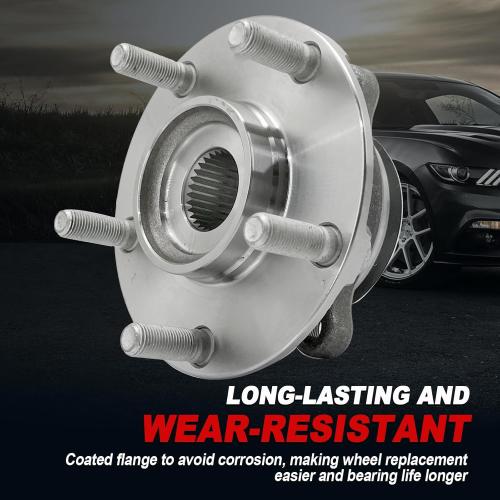 Pair 513298 Front Wheel Bearing Hub Assembly Compatible with Nissan Rogue 2008-2013, for Nissan Rogue Select 2014-2015, for Nissan Sentra 2007-2012, 5 Lug w/ABS