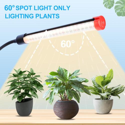 3-Head Grow Light with Stand and Timer, 27 Watt Power Home Plug LED Grow Lights for Indoor Plants for Tall Houseplants, Bonsai Tree, Seed Starting, 24-64 Adjustable Height