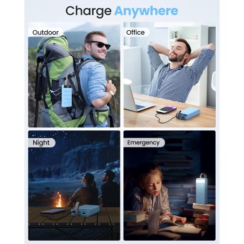 Portable Charger Power Bank 50000mAh Fast Charging 22.5W USB C Battery Pack Charger Portable with 4 Outputs & 3 Inputs High Capacity External Battery Bank for iPhone, Samsung, Sierra Blue