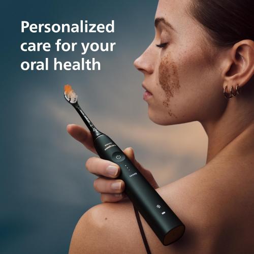 Philips Sonicare DiamondClean 9900 Prestige Electric Toothbrush - with SenseIQ Technology and Advanced AI App, 5 Brushing Modes, 3 Intensity Levels, Charging Travel Case,Midnight Blue, Model HX9990/12