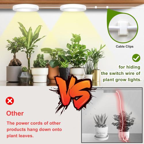 Full Spectrum Grow Light for Indoor Plants, 216 LEDs Halo Plant Light with Auto On/Off Timer (4/8/12H), 10-Level Brightness, 3 Lighting Modes, for Small Plants & Seedlings (White, Tri Head)