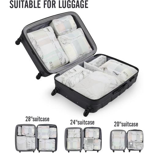 Veken 10 Set Packing Cubes for Travel Essential, Suitcase Organizer Bags in 4 Sizes, Carry-On Luggage Accessories with Large Laundry & Hanging Toiletry Bag, Must-Have for Airplane, Road Trip & Camping