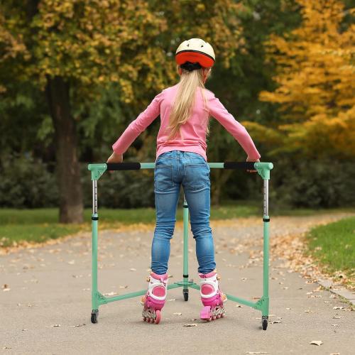 GanFindX Folding Skater Aid for Kids Roller Skating, Roller Skate Trainer for Kids Toddler Adjustable Height Training Walker