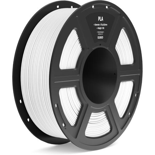 ELEGOO PLA Filament 1.75mm White 1KG, 3D Printer Filament Dimensional Accuracy  /- 0.02mm, 1kg Spool(2.2lbs) Fit Most FDM 3D Printers