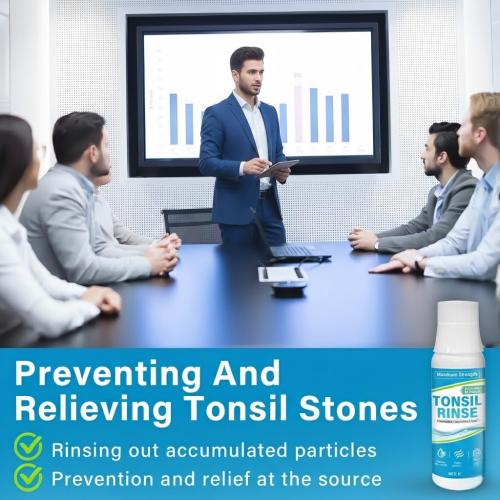Tonsil Stone Mouthwash, Fresh Breath Oral Rinse for Tonsil Stone Removal and Prevention, Alcohol Free Mouth Wash Treatment Eliminates Bad Breath - Mint Flavor