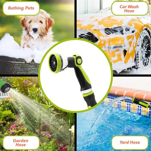 Size 100Ft x 5/8 Heavy Duty Garden Hose 100ft x 5/8” – Flexible Water Hose, Leak-Proof, Lightweight Hybrid Hose with Swivel Handle & 10 Function Spray Nozzle – Durable Outdoor Hose, Kink Free