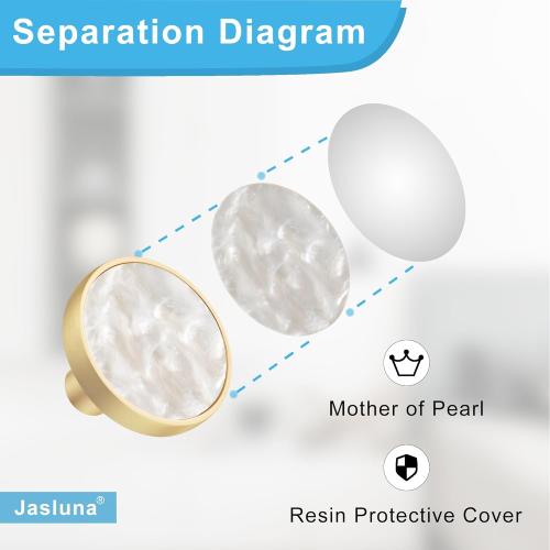 12 Pack Round Gold Cabinet Drawer Knobs,1.25 Decorative Pearl Drawer Pulls,Brushed Brass Furniture Hardware for Kitchen,Bathroom,Closet,Cupboard Door
