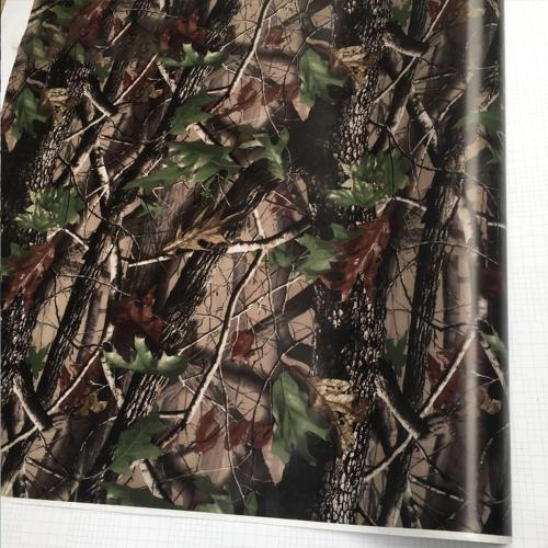 Queenbox Camo Vinyl Wraps, Woodland Maple Camouflage Self-Adhesive Car Sticker Decal Film Air Release Roll