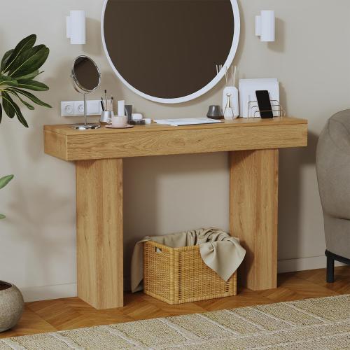 Console Table, Wooden Entryway Table, Rectangular Sofa Table Behind The Couch, Farmhouse Narrow Console for Entrance, Hallway, Living Room