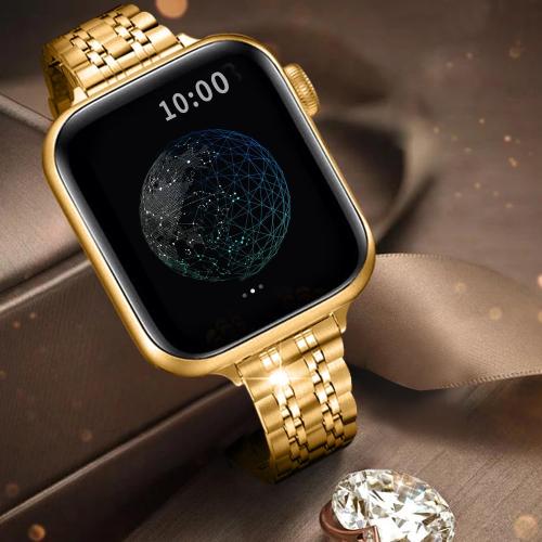 Slim Watch Band Compatible with Apple Watch 41mm 45mm 42mm 44mm 40mm 38mm Metal Stainless Steel Watchband Suitable for iWatch 11/10/9/8/7/6/5/4/3/2/1/SE Series Women Luxury Strap
