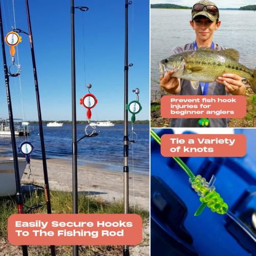 HOOK-EZE Fly Fishing Accessories - Fishing Knot Tying Tool for Tying Fishing Line to Hooks - Fishing Gear and Equipment, Gadget to Tie Knots Quick and Easy - Fishing Gifts for Men