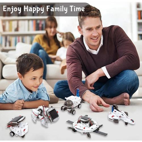 6-in-1 Solar Robot Building Kit for Boys Aged 8-13, Educational Robotic Toys for Kids, Science Kits STEM Toys Birthday Gifts for 8 9 10 11 12 Years Old Boys Girls Teens