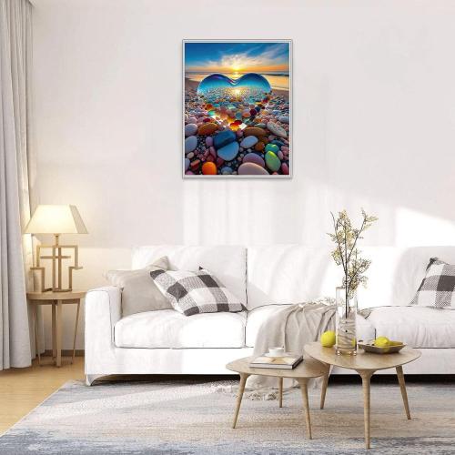 Jigsaw Puzzles for Adults 1000 Pieces, Love Pebbles Beach Puzzle, Impossible Difficult Hard Fun 1000 Piece Jigsaw Puzzles for Adults