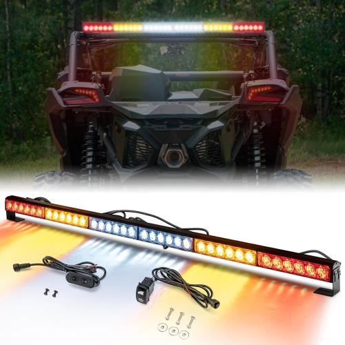 WeiSen Multi-Function 36 Offroad LED Rear Chase Strobe Light Bar w/Brake Reverse Cargo Light Compatible with Polaris RZR Maverick X3 Talon Yxz Wildcat SXS ATV Trucks