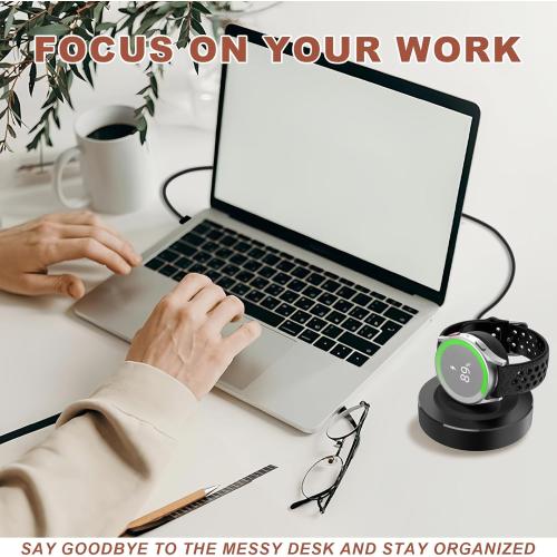 HALLEAST Galaxy Watch 7/6/5/4 Charger Stand, Charging Dock Holder with Weighted Aluminum Alloy Base, Galaxy Watch Ultra/6 Classic/5 Pro/4 Classic/Active 2 & Active, No Charger