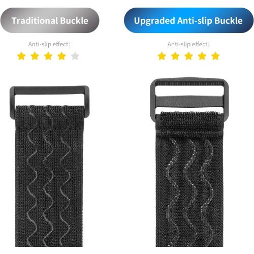 Trilancer Elastic Cinch Straps with Anti-Slip Strips, 32 x 2 (4 Pack) Multipurpose Hook and Loop Bundling Straps for Hose, Cords, Bike, Luggage, Camping, Yoga Mats