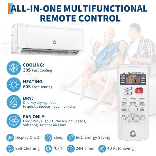 GarveeHome Mini Split Air Conditioner Indoor Unit