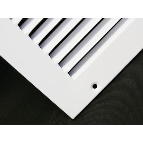Size  16'' x 34'' HVAC Premium 16'' x 34'' [Duct Opening] Flat Stamped Steel Return Air Grille - Sidewall and Ceiling - HVAC Vent Duct Cover - White [Outer Dimensions: 17.75''w X 35.75''h]