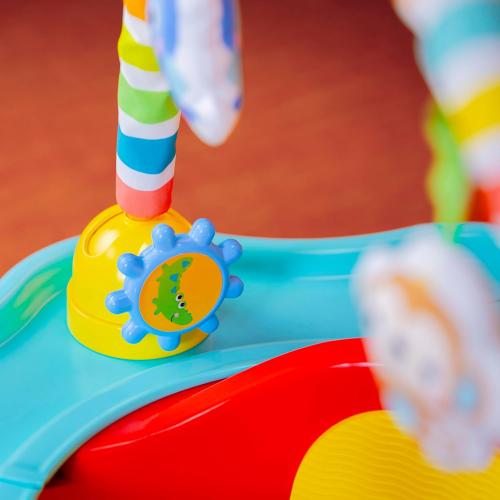 Bright Starts 3-in-1 SuperSeat Playful Paradise, Baby Activity Seat with Toys, Snacking Tray, Booster Seat, BPA Free Tray, Unisex, 6 Months