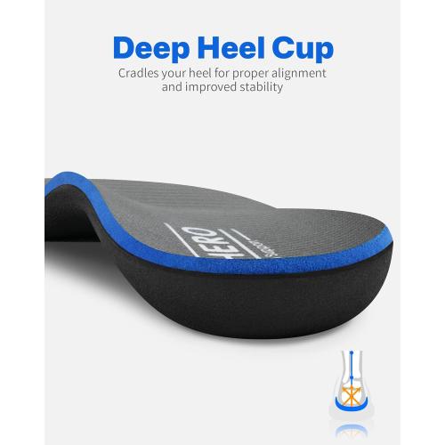 Plantar Fasciitis Feet Insoles Arch Supports Orthotics Inserts Relieve Flat Feet, High Arch (Mens 10-10 1/2 | Womens 12-12 1/2)