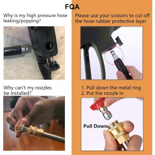 Pressure Cleaner High Power Cleaner with 4 Pressure Nozzle and Soap Bottle (Orange)
