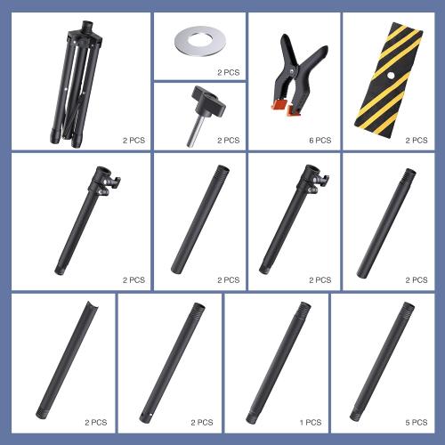 Backdrop Stand 10x7.5ft, Height Adjustable and Width Adjustable Backdrop Stand, Back Drop Stand for Balloon Arch, Photo, Parties