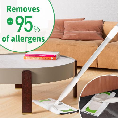 Sweeper 2-in-1 Dry   Wet Cleaning Tool,Professional Floor Mopping and Sweeping Kit Includes 1 Sweeper,40 Dry Sweeping Cloths,6 Wet Mopping Cloths