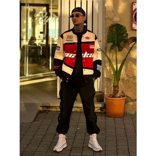 SIZE M Aelfric Eden Men's Motorcycle Jacket Blackair Moto Varsity Baseball Jacket Women Vintage Coats