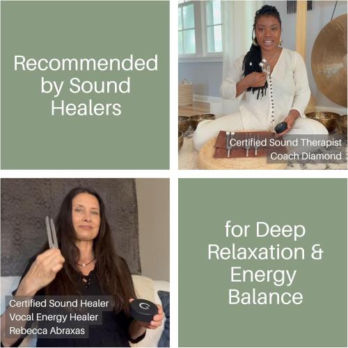 Resonance Tuning Fork for Healing Set – 128Hz, 136.1Hz, 256Hz, 384Hz for Stress & Sleep, Chakra Balance, Mental Focus, Relaxation | Activator   Pouch | Weighted & Unweighted
