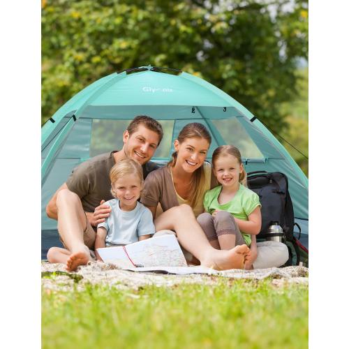 Glymnis Beach Tent Sun Shelter for 3 Person, UPF 50 , Easy Setup, Green