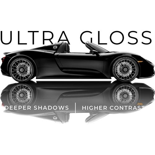 VViViD  Ultra Gloss Premium Vinyl Car Wrap Film (9ft x 5ft, Gloss Piano Black)