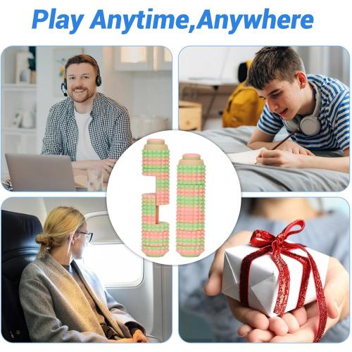 All-in-One Little Ouchies Fidget Toy for Adults, Spiky Pain Stim EDC Toy with Spinner, Button Clicker , Slider& Glow in The Dark for ADHD, Anxiety .
