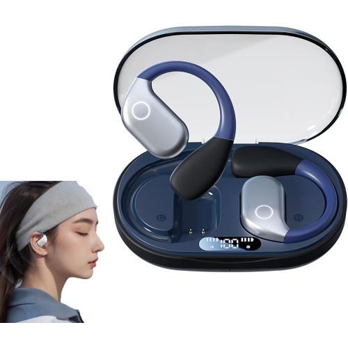 Bone Conduction Headphones,Open Ear Headphones Wireless Bluetooth 5.4 HIFI Sound Quality Sports Over Ear Earbuds with Earhooks, Built-in Mic, Crystal-Clear Calls for Running Workout Cycling Driving