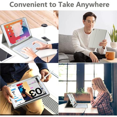 BAIBAO Generation Case with Keyboard 10.2 Inch - Detachable Slim Cover with Pencil Holder,