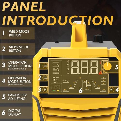 TOOLIOM CUT/HF TIG/Pulse TIG/Spot Welding/Stick 5 in 1 Portable Welding Machine: 50A Air Plasma Cutter, 200A TIG Welder, 180A Stick Welder, with Dual Voltage 110&220V