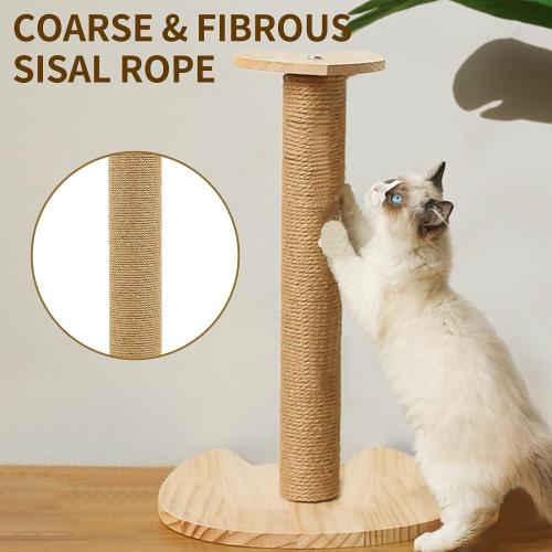 Fhiny 4PCS Cat Scratching Post Replacement 15 Natural Sisal Spare Extension Scratch Post for Cats Tree DIY Craft Refill Pole Parts Hemp Rope Scratcher Climbing Perch for Indoor Kitten White